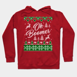 OK Boomer Funny Ugly Christmas Hoodie